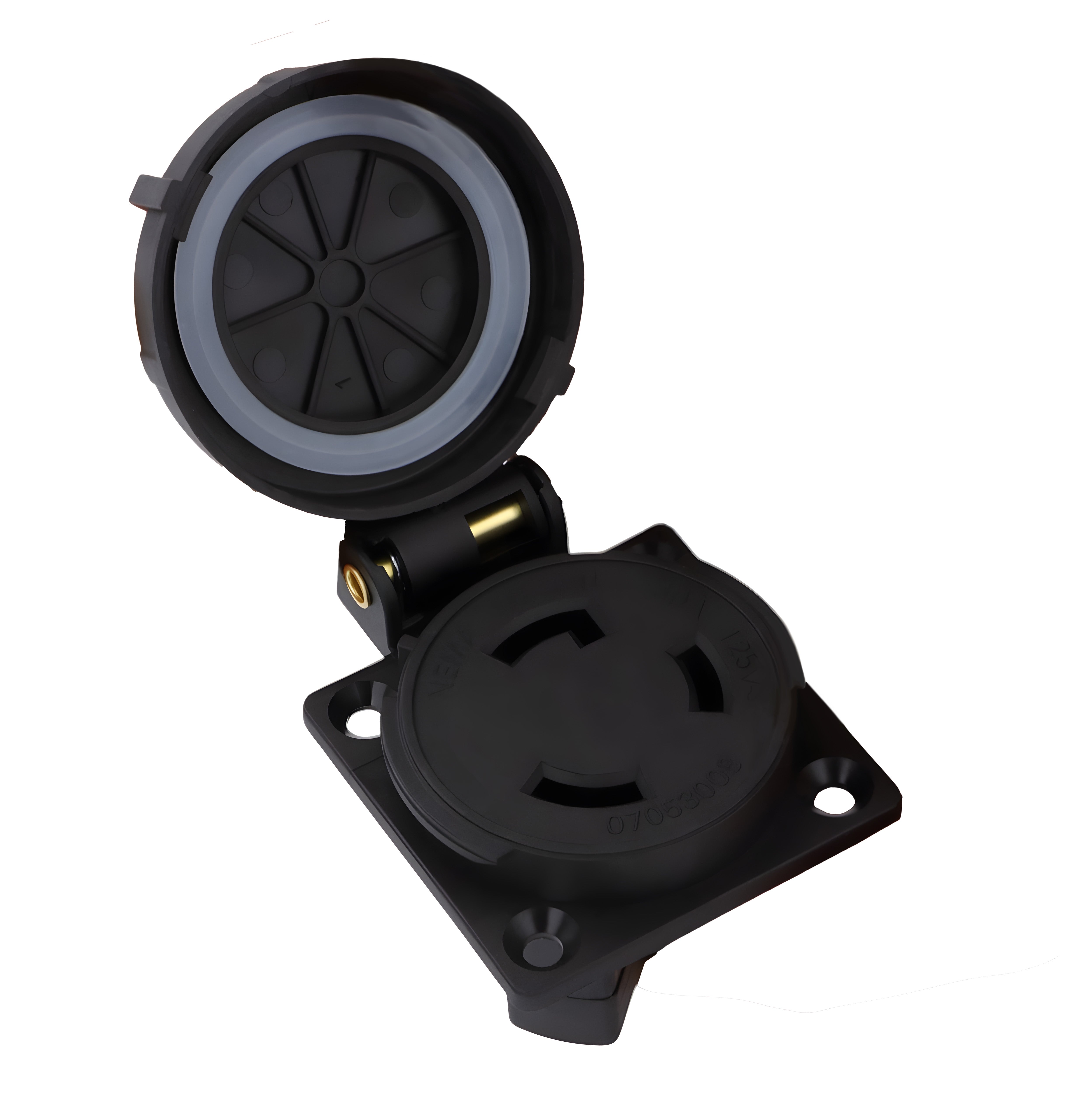 Baomain NEMA L5-30R Extreme Weatherproof Locking Receptacle - 30A 125V IP67-Design Round Locking Cover