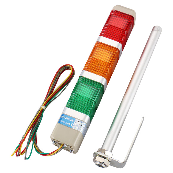 Baomain Industrial Signal Light Alarm Square Tower Light Indicator Continuous Light Warning Light Red Green Yellow LTA-402T