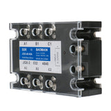 Baomain 3 Phase Solid State Relay JGX-4860 3.5-32 VDC Input 480VAC 60 Amp Output DC/AC with Heat Sink