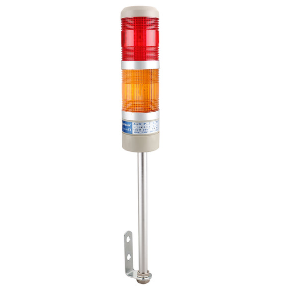 Baomain Industrial Signal Light Column LED Alarm Round Tower Light Indicator Continuous Light Warning Light Red Yellow LTA-502T