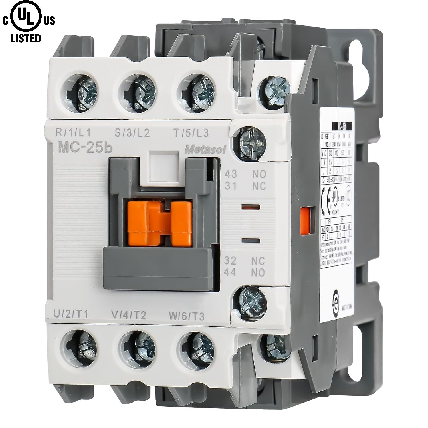 Baomain AC Contactors Industrial Magnetic MC-25b 110VAC/220VAC 50/60Hz 1a1b DIN Rail UL