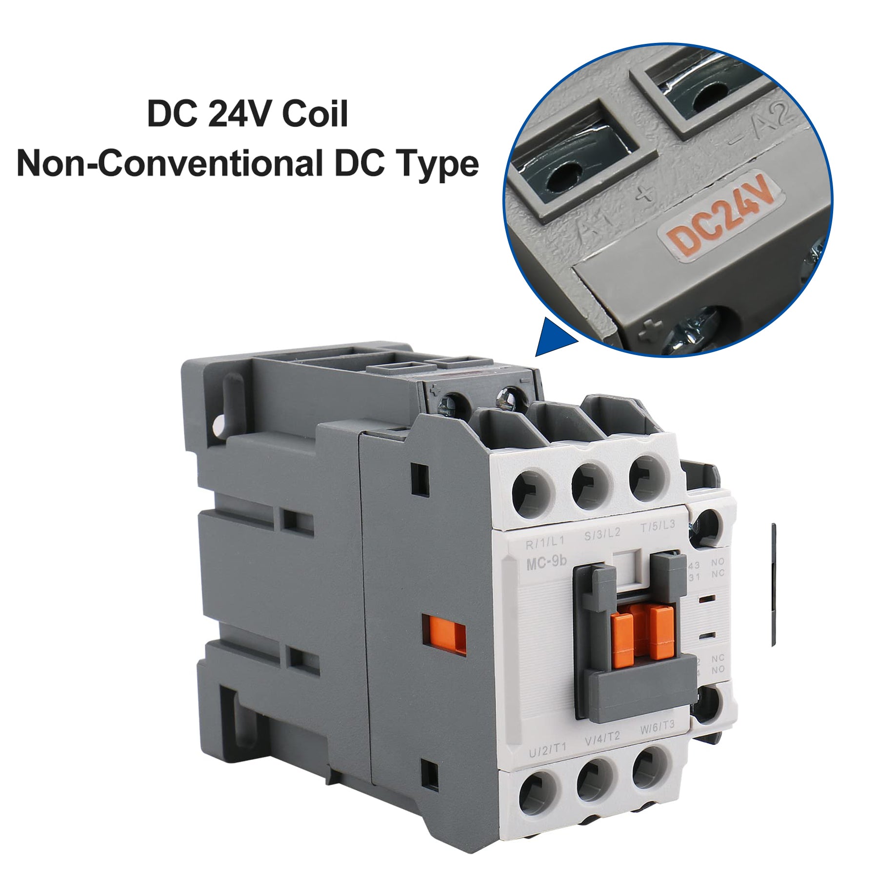 Baomain MEC Magnetic DC Contactors MC-9b 24VDC 50/60Hz 1a1b DIN Rail UL CE Listed