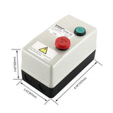 Baomain Magnetic Starter HUEB-16K AC 220V Coil 8.5A-10A-12.5A, 3-Pole Push Button Control Motor