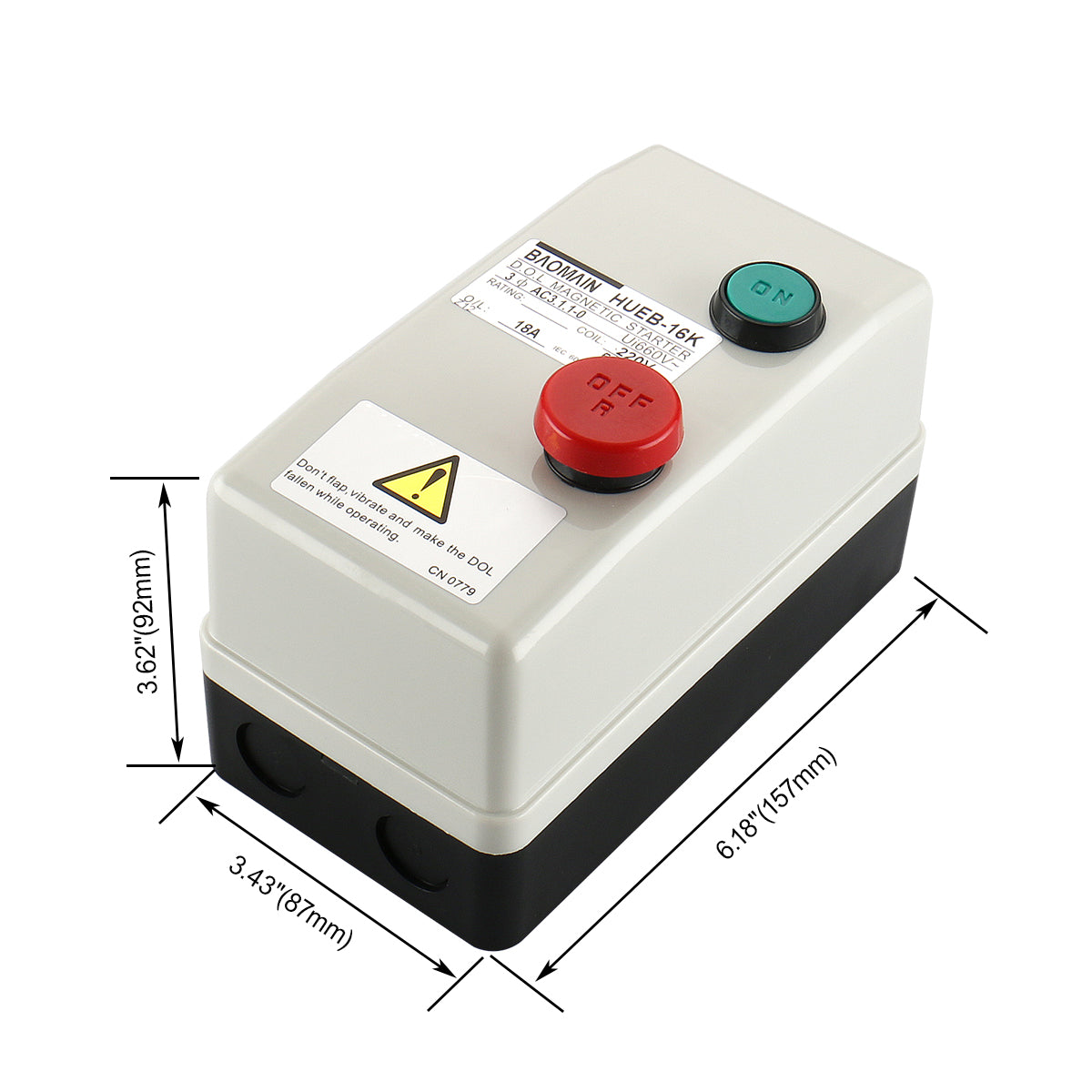 TECO HUEB-16K Motore di Controllo Avviamento Magnetico #1pz Nuovo Con TECO HUEB-16K Motore di Controllo Avviamento Magnetico #1pz Nuovo Con