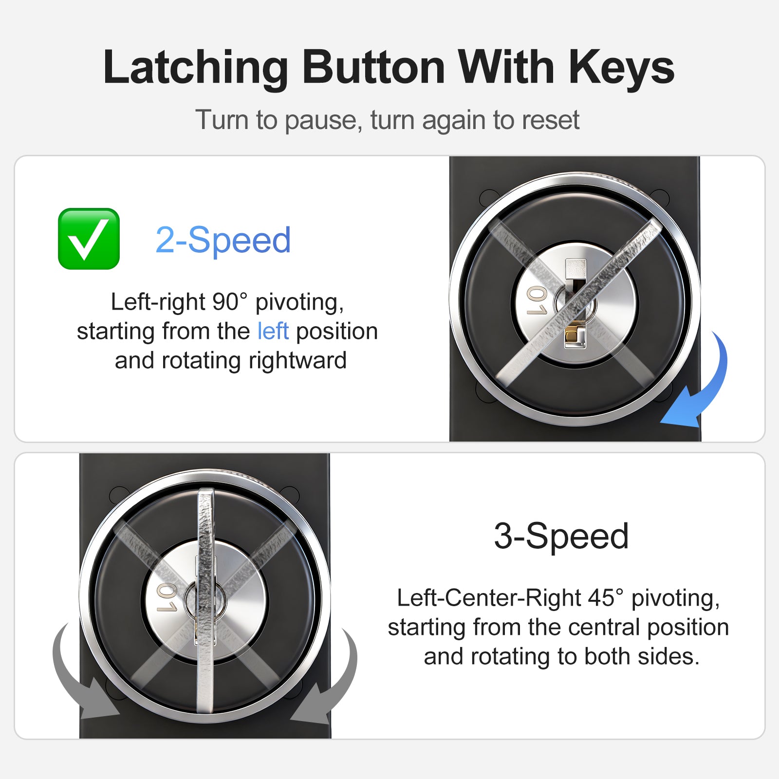 Baomain 2 Position Key-Lock Selector Switch 1NO 22mm Metal Head, UL CSA CE TUV Certified for Industrial Control Panel