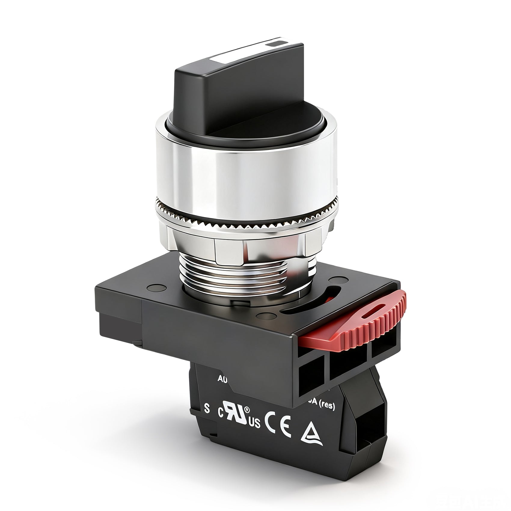 Baomain 2 Position Selector Switch Black 1 NO 22mm Metal Head UL CSA CE TUV Certified for Industrial Control Panel