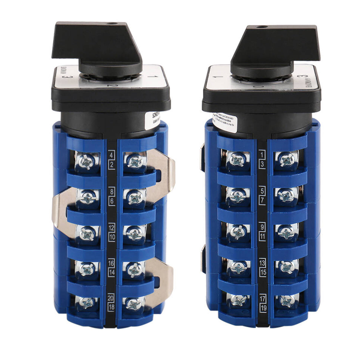 Rotory Changeover Switch Baomain Universal Rotary Changeover Switch 660V 63A 3 Position 5 Phase
