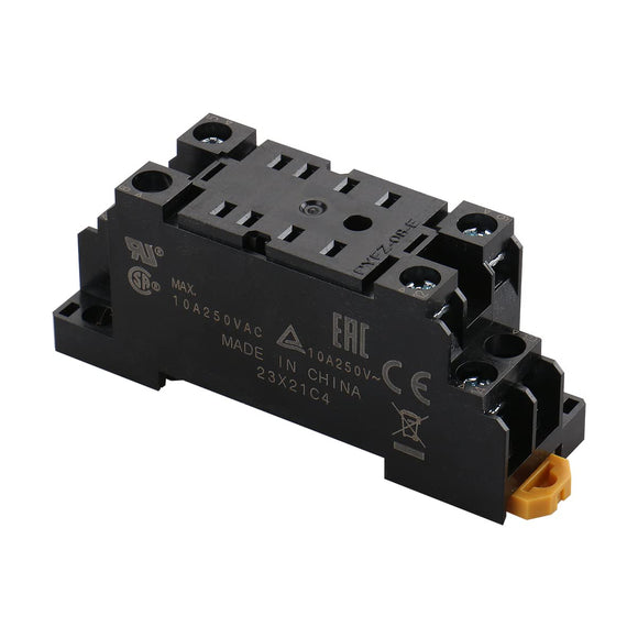 Baomain DIN Mount Relays socket PYF08A Front Connectin, DIN-Track/Screw Mounting socket working for MY2N, HH52P, H3Y-2 Series Relays Pack of 10