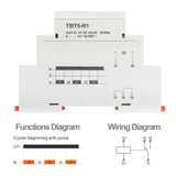 Baomain Asymmetric Cycler Time Relay, 5A 24V-240VAC/DC SPDT, Repeat Cycle Time Relay, On-Delay for Industrial Equipment, Lighting Control, Heating Control TBT5-R1