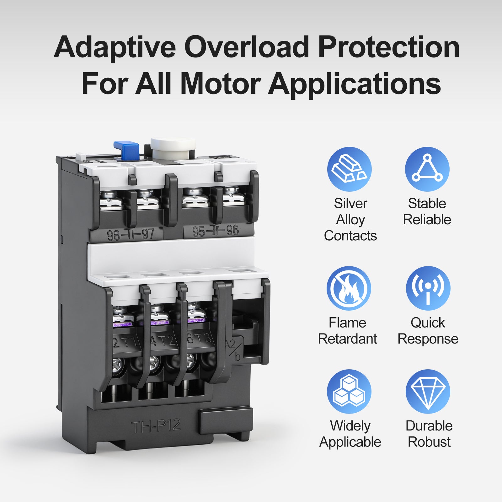 Baomain TH-P12 XSR1-012 Thermal overloads Relay 5.0-8.0 Amp UL CSA CE Listed