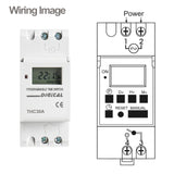 Baomain Digital LCD Power Weekly Programmable Timer THC30A 30A Amp 16 ON &16 Off Repeat Time Switch 110V/220VAC