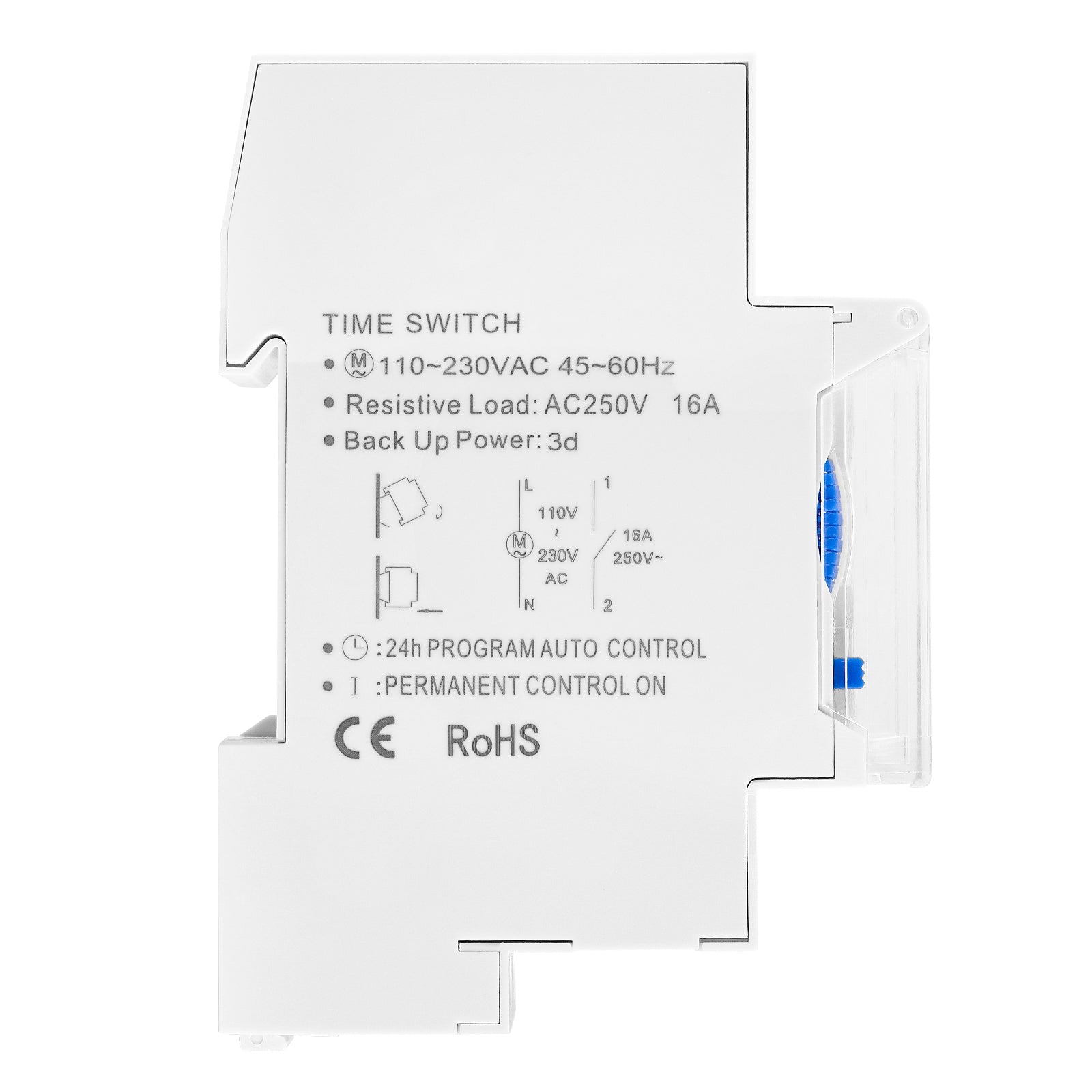 Time Switch, SUL180a,16A 250VAC, 24-Hour programming Analog Timer – BAOMAIN