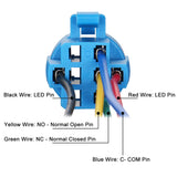 Baomain Wiring Plug with Harness for 5/8" 16mm Push Button Switch ON Off 1 NO 1 NC Wire Connectors