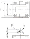 Baomain Foot Flange CB-32 for Foot mounting Work with Pneumatic Standard Cylinder SC 32