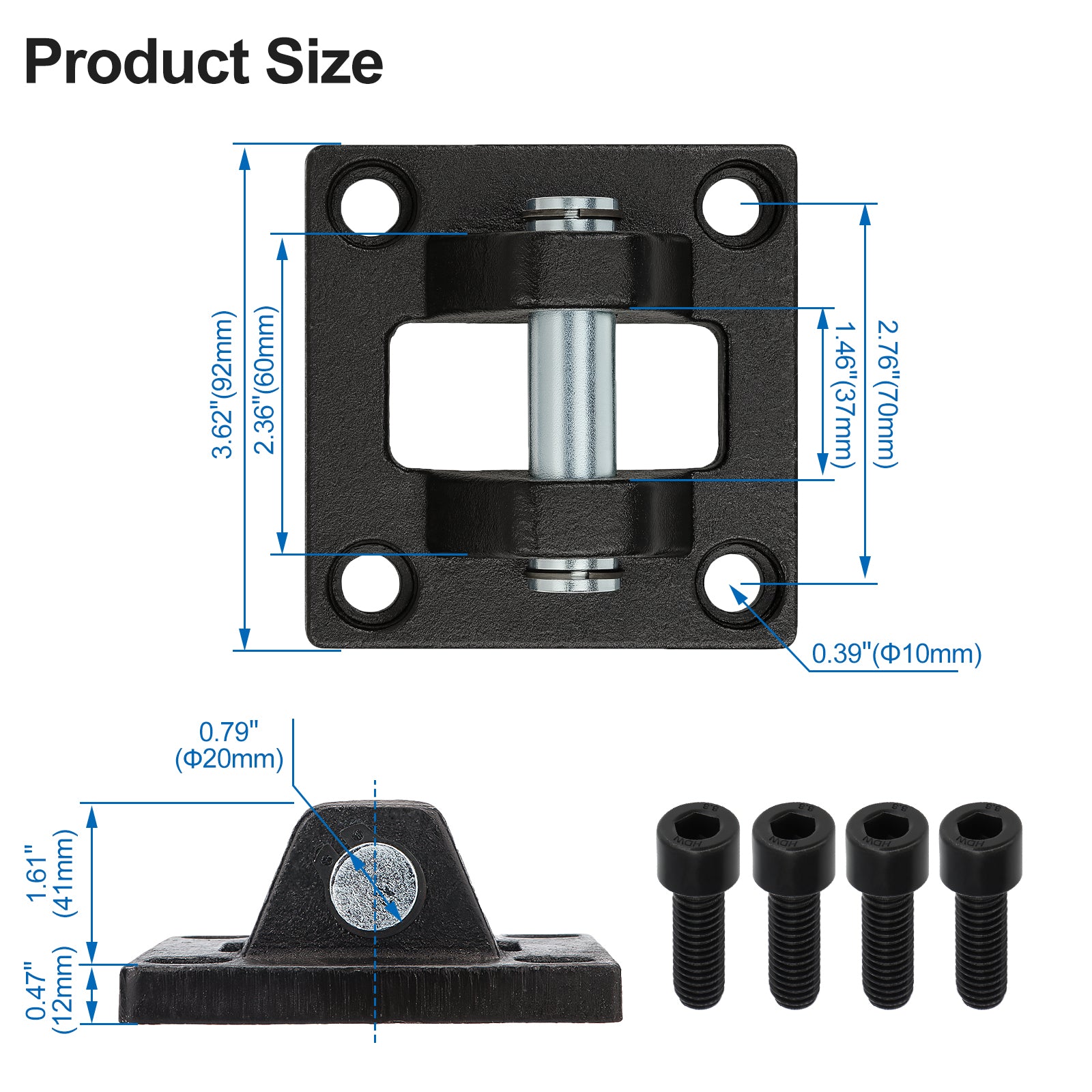 Baomain Foot Flange CB-80 for Foot mounting Work with Pneumatic Standard Cylinder SC 80