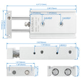 Baomain Pneumatic Dual Air Cylinder CXSM 10mm Bore Guide Rod Plate Double Rod Guided Slide Bearing Cushioned