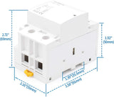 Baomain Household AC Contactor HC1-100 2 Pole 50HZ DIN Rail Mount