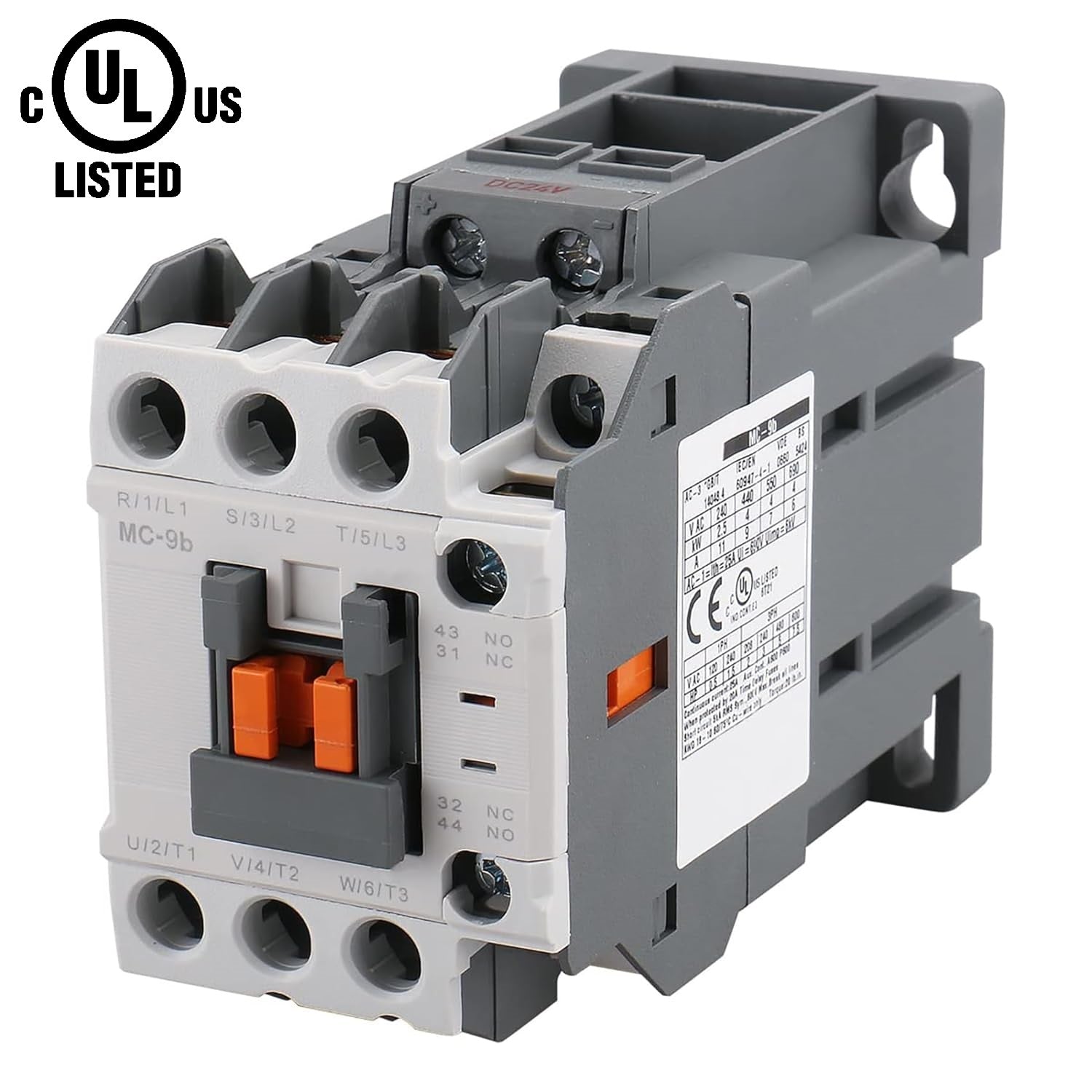 Baomain MEC Magnetic DC Contactors MC-9b 24VDC 50/60Hz 1a1b DIN Rail UL CE Listed