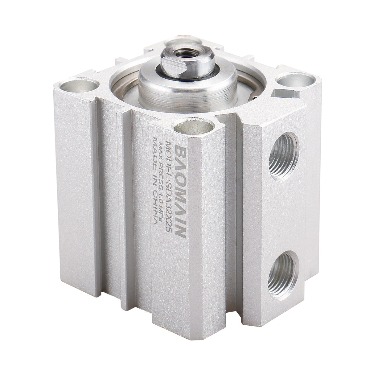 Baomain Compact Thin Pneumatic Air Cylinder SDA-32 Series 32mm Bore Double Action PT1/8 Port Size - BAOMAIN
