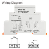 Baomain Liquid Timer Control Relay, 5A AC/DC24-240V 2-SPDT, DIN Rail Mounting Three Electrode Water Level Controller TBL7-B2