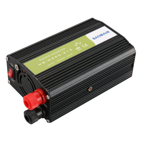 Baomain NB-M300-212 12V to AC 230V 300W Car Power Transformer with Universal Adaptor and Usb Charging Interface