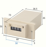 Baomain Magnetic Counter CSK4-YKW DC 12V/24V AC 110V/220V