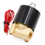 Baomain Pneumatic 1/4 Inch 12V/24V/110V/220V Brass Electric Solenoid Valve 2W025-08 Normally Closed Water, Air