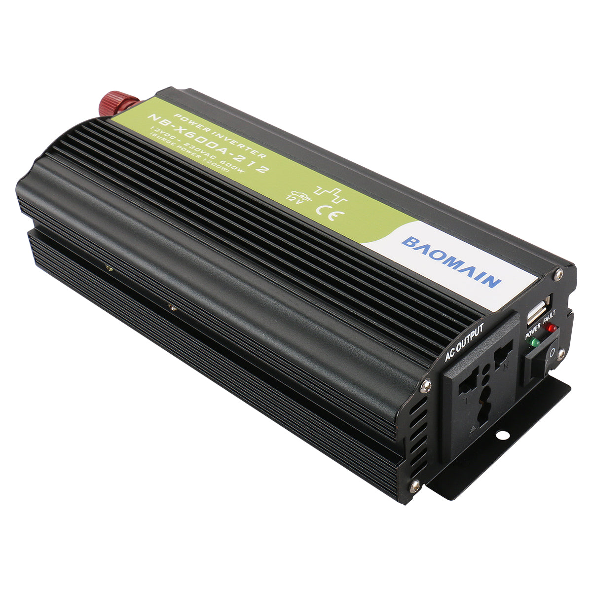 Baomain NB-X600A-212 12V to AC 230V 300W Car Power Transformer with Universal Adaptor and Usb Charging Interface
