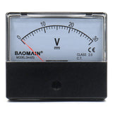 Baomain Voltmeter DH-670 DC 0-1V/15V/30V/50V/100V Analog Volt Panel Meter class 2.0