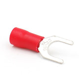 Baomain SV 1.25-5 Spade Terminal Vinyl Insulated - Single Crimp 0.5-1.5 qmm 22-16 Wire Size, 10 5.3mm Stud Size Red 1000pcs
