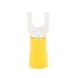 Baomain SV 5.5-5 Spade Terminal Vinyl Insulated - Single Crimp 4-6 qmm 12-10 Wire Size, 10 Stud Size Yellow 500 Pack