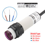 Baomain M18 Photoelectric Sensor Diffuse Reflection Sensor Switch E3F-DS10P2 PNP NC 200mA Sensing Distance 10cm 3 Wires