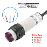 Baomain Photoelectric Sensor E3F-R4PK Retroreflective Optical Sensor Switch DC 10-30V PNP NO Sensing Distance 4m with Reflector Panel