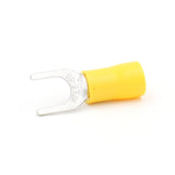 Baomain SV 5.5-6 Spade Terminal Vinyl Insulated - Single Crimp 4-6 qmm 12-10 Wire Size, 1/4" 6.4mm Stud Size Yellow 500 Pack