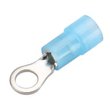 Baomain Nylon Insulated Ring Terminals 16-14 AWG (1.5-2.5 mm²) Stud Size: 0.16'' Blue RNYBS2-4 1000pcs