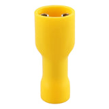 Baomain Yellow Female Insulated Spade Wire Connector Electrical Crimp Terminal FDFD5.5-250 12-10AWG 6.35 x 0.8mm 500pcs