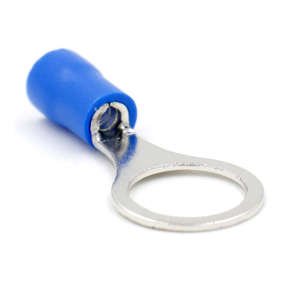 Baomain Blue PVC Sleeve Pre Insulated Ring Terminals Connector RV2-10 16-14 AWG 1000pcs
