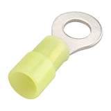 Baomain Nylon Insulated Ring Terminals 12-10 AWG (4-6 mm²) USA 1/4'' Stud Size 0.24'' Yellow RNYB5.5-6 Pack of 500