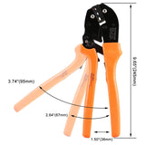 Baomain Ratchet Crimper Plier AP-30J Flag Female Quick Disconnects Crimping Tools Use for 0.5-6 mm² (20-10 AWG) Orange