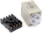 Baomain DC 24V AH3-3 Time Delay Relay Solid State Timer 1S/3S/5S/10S/30S/60S/3Min/5Min/10Min/30Min/60Min with Socket