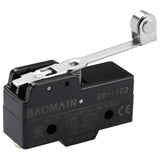 Baomain Micro Switch BM-1703 (TM-1703) Long Hinge Roller Lever AC 380V 15A Screw Terminals
