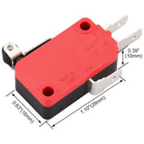 Baomain Micro switch V-165-1C25 SPDT Short Roller Hinge Lever 3 Pin Momentary