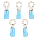 Baomain Nylon Insulated Ring Terminals 16-14 AWG (1.5-2.5 mm²) USA #8 Stud Size 0.2'' Blue RNYBS2-5 1000pcs
