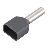 Baomain AWG 14/2.5mm² Wire Copper Crimp Connector Twin Insulated Ferrule Pin Cord End Terminal Gray TE2510 Pack of 1000