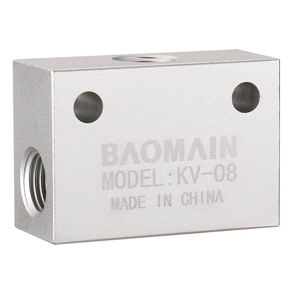Baomain Aluminium Alloy One Way Quick Exhaust Air Shuttle Valve 1/4