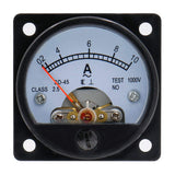 Baomain Ammeter AC 0-3A/5A/10A Round Analog Panel Meter Class 2.5 Accuracy Black SO-45