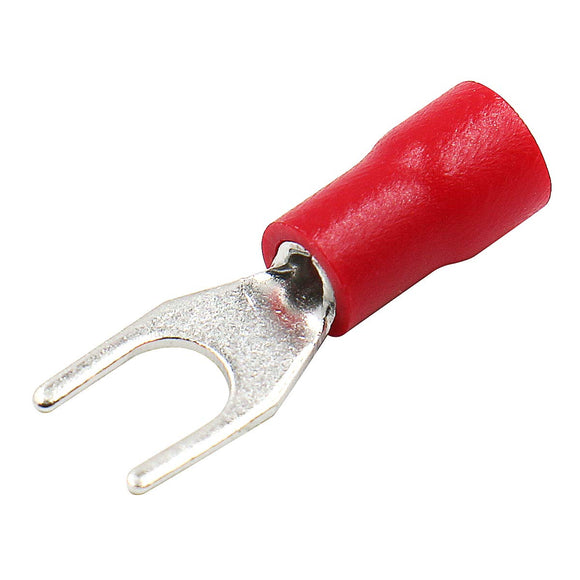Baomain SV 1.25-4 Spade Terminal Vinyl Insulated - Single Crimp 0.5-1.5 qmm 22-16 Wire Size, 8 4.3mm Stud Size Red 1000pcs
