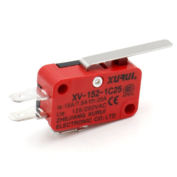 Baomain Micro Switch V-152-1C25 SPDT 3P Short Straight Hinge Lever Momentary