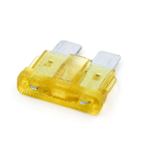 Baomain Blade Fuses ATC-20 20A Fast-Acting Fuse for Automotive Car Truck Yellow 100 Pack