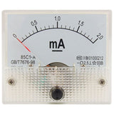 Baomain 85C1 DC 1mA/2mA/3mA/10mA/20mA/30mA/50mA/100mA/200mA/300mA/500mA Current Square Panel Ampere Meter Gauge